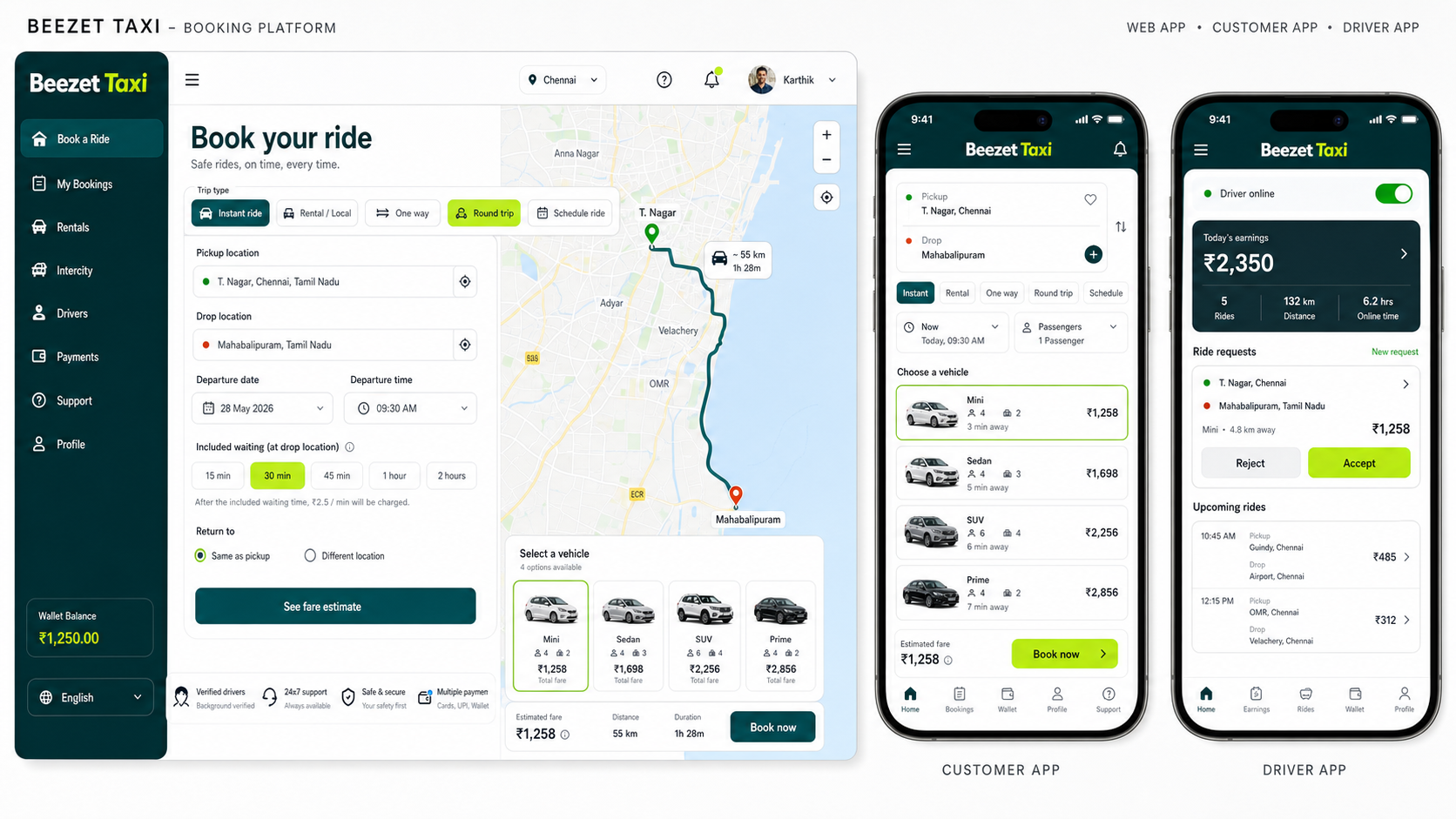 Taxi Booking App